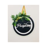 HOBİ55 Ahşap Kapı Süsü Dekoratif Hoşgeldin Siyah 30 cm