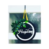 HOBİ55 Ahşap Kapı Süsü Hoşgeldliz Dekoratif Siyah 35 cm