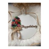 HOBİ55 Ahşap Kapı Süsü Karışık Cipso 30 cm Hoşgeldiniz 30 x 30