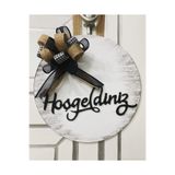 HOBİ55 Hoşgeldin Kapı Süsü Ahşap Kp-81 siyah 30 x 30