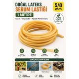 Hobialem 1 Metre 5x8 mm Doğal Lateks Serum Lastiği Sapan Avcılık Hobi Esnek Dayanıklı Hortum Diren Lastiği