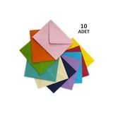Hobialem 10 Adet, Renkli Zarf, 13x18 Cm, Büyük Boy, Renkli Zarflar, Karışık Renklerde, Mektup Zarfı