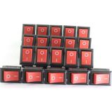 Hobialem 10 Parça Kırmızı Aç Kapa Anahtar Deney Seti Devre Anahtarı Ölçüler 15 mm x 21 mm