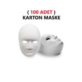 Hobialem 100 Adet, Karton Maske, Boyanabilir, Eğitici Maske Boyama, Etkinlik Ve Hobi Maskesi