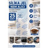 Hobialem 25 Adet 25 gr Silikajel Nem Alıcı Silika Jel Rutubet Önleyici Küf Giderici Desiccant