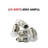 Hobialem ( 25 ADET ) Mini Ampul, Deney Setleri için, 2,5 V, Sarı Ampul, Lamba, Elektrik Devresi