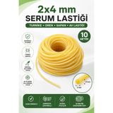 Hobialem 2x4 mm Serum Lastiği 10 Metre Sapan Lastiği Turnike Dren Lastiği Esnek Kauçuk Hortum