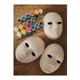Hobialem 3 Adet Karton Maske 3 Adet Boya Resim Başlangıç Seti, 3 lü Set, Maske Boyama Seti