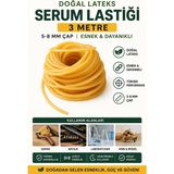 Hobialem 3 Metre Doğal Lateks Serum Lastiği 5-8 mm Esnek Dayanıklı Hortum-Sapan, Avcılık ve Hobi Dren Lastiği