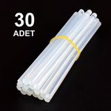 Hobialem 30 Adet, Kalın Silikon, Sıcak Silikon, Şeffaf Mum Silikon, 11 Mm, Sıcak Yapıştırıcı