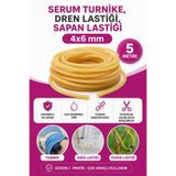 Hobialem 4x6 mm Serum Turnike Lastiği Dren Sapan Av Lastiği Doğal Kauçuk 5 Metre