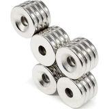 Hobialem 5 Adet - Havşa Delikli, Neodyum Mıknatıs, 15X3 Mm, Çok Güçlü Magnet