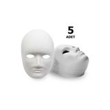 Hobialem 5 Adet, Karton Maske, Boyanabilir, Eğitici Maske Boyama, Etkinlik Ve Hobi Maskesi