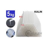 Hobialem 5 Kg, Kalın Silikon, 11 Mm, Sıcak Mum Silikon, Şeffaf Silikon, Sıcak Yapıştırıcı - Beyaz