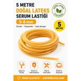 Hobialem 5 Metre Doğal Lateks Serum Lastiği 5-8 mm Sapan Lastiği Esnek Dayanıklı Hortum Diren lastiği