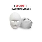 Hobialem 50 Adet, Karton Maske, Boyanabilir, Eğitici Maske Boyama, Etkinlik Ve Hobi Maskesi