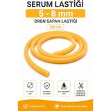 Hobialem 50 cm Serum Lastiği 5-8 mm Dren Lastiği Sapan Lastiği Esnek Dayanıklı Kauçuk