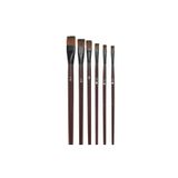 Hobialem Fırça Seti-1, Yağlı Boya Fırçası, 6 Lı Set, Resim Fırçası, Akrilik Boya Fırçası, Yassı Fırça