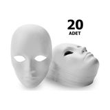 Hobialem Karton Maske, Boyanabilir, Eğitici Maske Boyama, Etkinlik ve Hobi Maskesi 20'li
