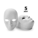 Hobialem Karton Maske, Boyanabilir, Eğitici Maske Boyama, Etkinlik ve Hobi Maskesi 5'li