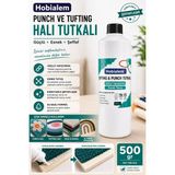 Hobialem Punch ve Tufting Halı Tutkalı 500 gr Şeffaflaşan Güçlü Esnek Panç Yapıştırıcı