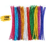 Hobialem Simli Şönil 100 Adet 30 cm - Çok Renkli