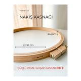 Hobianna Nurge Büyük Vidalı Ahşap Kasnak No:9 (çap:36cm-h:24mm)