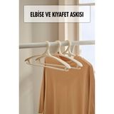 Hobibahçem 3 Lü Geniş Kıyafet ve Elbise Askısı Beyaz 43 cm Askı - Belirtilmemiş