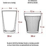 Hobibahçem Akrilik Lacivert Tekli Kısa Bardak & Su Meşrubat Kahve Yanı Bardağı 300 ml ( Cam Değildir ) - Belirtilmemiş - 0 - Siyah