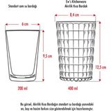 Hobibahçem Allegra Siyah Akrilik Bardak | 400 ml Şık ve Dayanıklı Meşrubat & Su Bardağı | Cam Değil, Kırılmaya Dirençli Tekli - Belirtilmemiş - 0 - Siyah