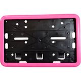 Hobibahçem Çerçeveli Motor Plakalık Plaka Altlığı Pembe 17X26 cm - Belirtilmemiş