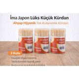 Hobibahçem Ima Japon Lüks Küçük Kürdan Ahşap Hijyenik Tek Kullanımlık Kürdan 3 Adet - Belirtilmemiş