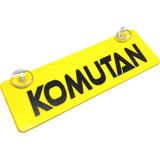 Hobibahçem Komutan Yazılı Sarı Dekor Plaka Vantuzlu Cam Süsü 22X7.5CM Kmt2 - Belirtilmemiş