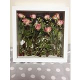 Hobicehayaller 25X25 Cm Beyaz Derin Anı Çerçevesi- Gül Çerçevesi