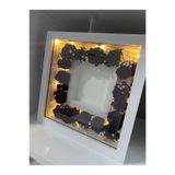 hobicehayaller 25x25x7 Cm Beyaz Fotoğraf Bölümlü Ledli Anı Çerçevesi- Gül Çerçevesi