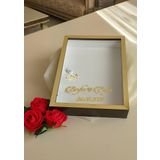 Hobicehayaller 25X35 Cm Isimli Ledli Derin Anı Çerçevesi! Yeni Moda Gül Kutuları! Nişan Çiçeği Tasarımı!