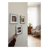 hobicehayaller PVC Camlı 20x20 CM Sök-tak Anı Çerçevesi! Yapışkanlı Kare Pasportulu 3 Lü Çerçeveler