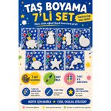 Hobicini 7 Adet 3D Taş Figür Boyama Etkinlik Seti Karne, Tatil, Doğum Günü Hediyesi Kendin Yap Eğitici Öğretici Oyuncak