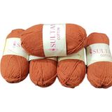 Hobicium Koton 5'li Pamuk Örgü Ipi Ipliği Amigurumi, Battaniye, Çanta, Supla, Yelek, Tığ Bebek - Taba