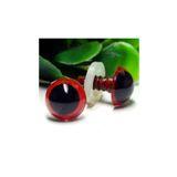 HOBICIX Amigurumi Vidalı Göz 12 Mm-kırmızı Retinalı (20 Adet-10 Çift)