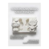 HobiCraft Market Silikon Kalıp Seti - Hello Kitty ve My Melody Figür Kalıpları | Epoksi, Sabun, Mum ve Alçı İçin