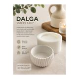 HobiCraft Market Yeni Tasarım Minimalist Dalga Desenli Yuvarlak Mumluk ve Saksı Silikon Kalıbı – 8 cm x 3,2 cm