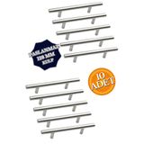 HOBİDABİ 128 mm Paslanmaz İnox Kulp 10 Adet Tv Ünitesi Yatak Odası Mobilya Çekmece Vestiyer Mutfak Dolap Kulb