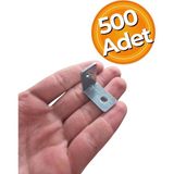 Hobidabi 16X25X25 mm Koli Demir Gönye Köşebent - Mobilya Dolap Raf Masa Çekmece Köşe Sabitleme Birleştirme - Mat Krom