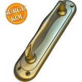 Hobidabi 2 Adet Mat Altın Kumru Sürgü Kapı Kol Kıvrık Çekme Kol - 1 Çift