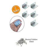 Hobidabi 25X25X54Mm 5 Adet Demir Gönye Köşebent - Mobilya Dolap Raf Masa Çekmece Köşe Sabitleme Birleştirme
