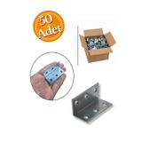 Hobidabi 25X25X54Mm Koli Demir Gönye Köşebent - Mobilya Dolap Raf Masa Çekmece Köşe Sabitleme Birleştirme