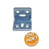 Hobidabi 30X25X25 Mm Koli Demir Gönye Köşebent - Mobilya Dolap Raf Masa Çekmece Köşe Sabitleme Birleştirme