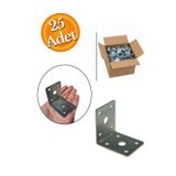 Hobidabi 40X50X50 Mm Koli Demir Gönye Köşebent - Mobilya Dolap Raf Masa Köşe Sabitleme Birleştirme 25 Adet