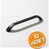 Hobidabi 96 mm Metal 10 Adet Göksu Siyah Kulp Tv Ünitesi Kulbu Yatak Odası Mobilya Çekmece Vestiyer Mutfak